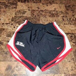 Nike Women's Black and Red Athletic Shorts